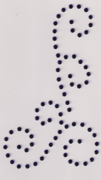Strass Bild zum Aufbügeln  blau 4